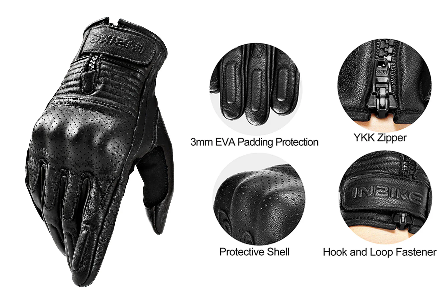 Leather motorcycle gloves - Image 5